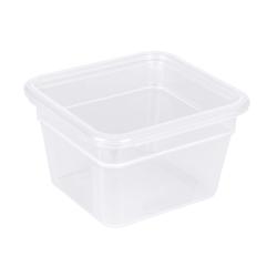 Lot 3 bacs modulus rigides + couvercles GN 1/6 profondeur 100 mm 1,5L Transparent Pp - Bourgeat - plastique 006090_0