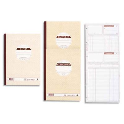 MANIFOLD LE DAUPHIN - AUTOCOPIANT - FACTURE 210X297 - 50 FEUILLETS - TRIPLI - LOT DE 5