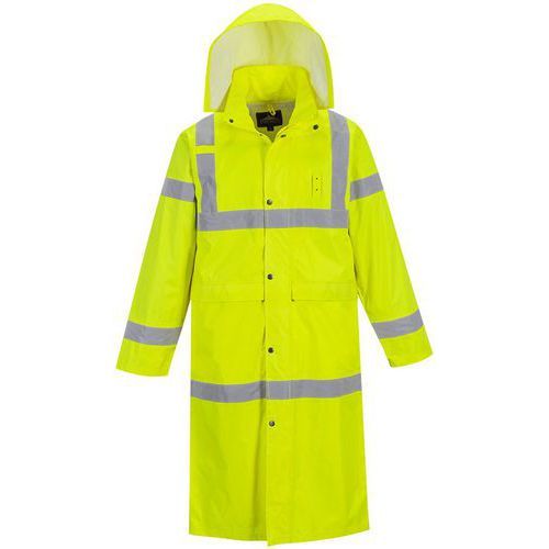 MANTEAU DE PLUIE HAUTE-VISIBILITÉ LONG H445 JAUNE S - PORTWEST