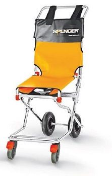 Matériel de secourisme - France Neir - Chaise portoir pliante en acier chromé, 4 roues dont 2 à freins - Charge 150 kg_0