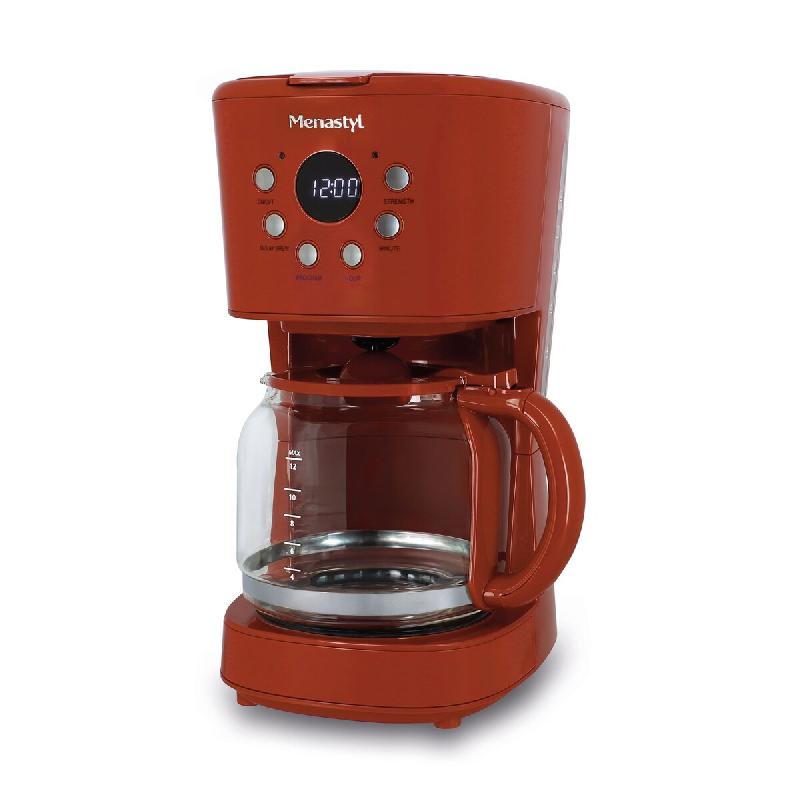Menastyl - Cafetière retro 1.5l en polypropylène et acier inoxydable brique - 3256391050323_0