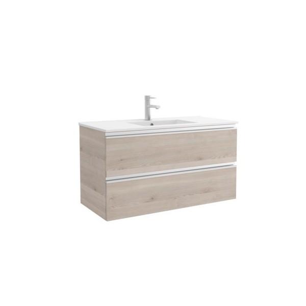 MEUBLE DE SALLE DE BAIN SPIRIT 1000 2 TIROIRS MÉTALLIQUES CHÊNE NATUREL 997 X 540 X 450 MM - SALGAR 22807