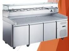 Meuble réfrigéré TRPIZ3PV1-3X - Inox 304, dessus granit, grande capacité et sécurité_0