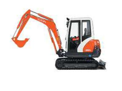 Mini-pelle 2,5 t - Type Kubota KX61-3 / U25 avec 3 godets_0