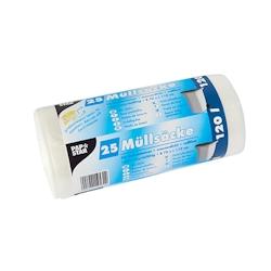 Papstar Sacs poubelle, HDPE 120 l 110 cm x 70 cm transparent - transparent 19531_0
