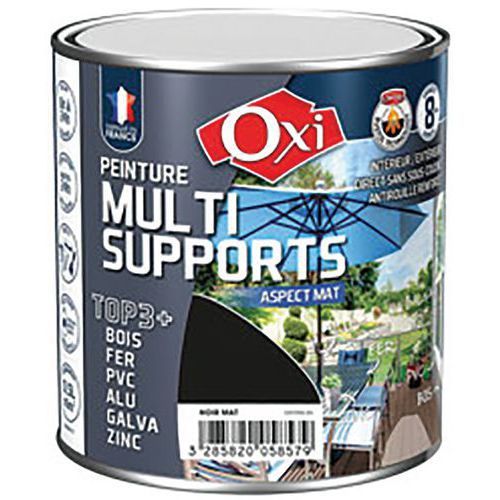 PEINTURE BOIS FER PVC MAT 500ML NOIR DOUBLE ACTION