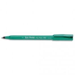 PENTEL STYLO FEUTRE À BILLE POINTE PLASTIQUE 0,8 MM ENCRE NOIRE CORPS PLASTIQUE VERT R 50