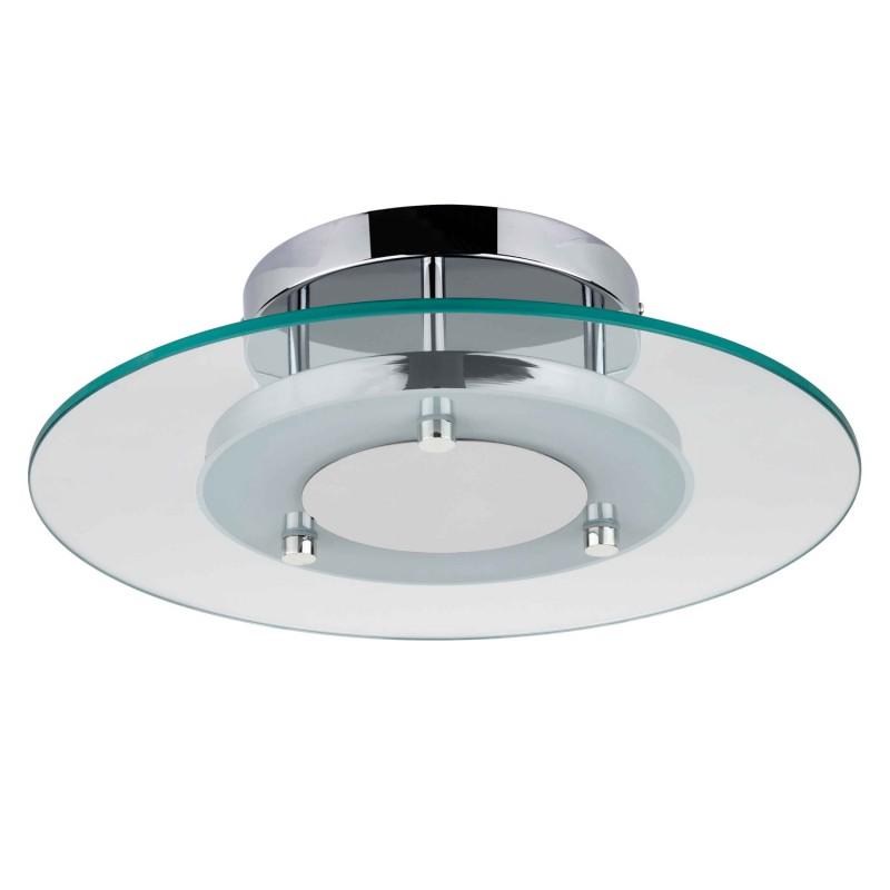 Plafonnier design LED Minnesota 45cm chrome - Paris Prix - 22W, 1600lm, ampoule incluse_0