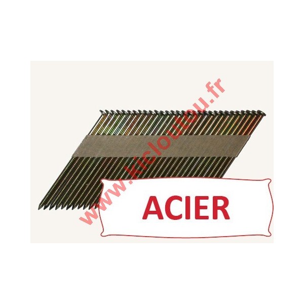 POINTES 34° CRANTEES ACIER 2.8X75 BOITE DE 2200 SANS GAZ