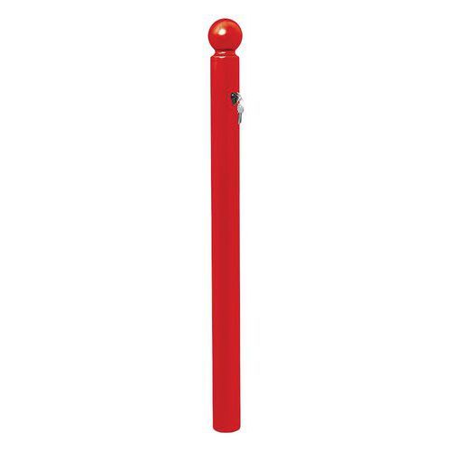 POTELET AMOVIBLE PRIMABLOC 3 CLÉS ID.BOULE - ZINC ROUGE 3020 - PROCITY