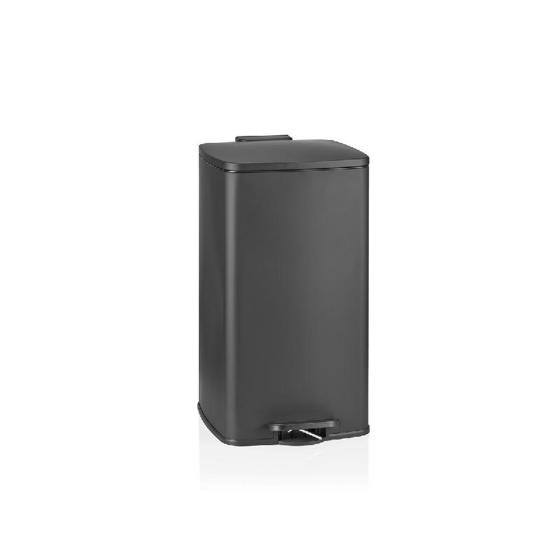 Poubelle Clean Step 4 60 L noir mat hjh OFFICE - métal 741013_0
