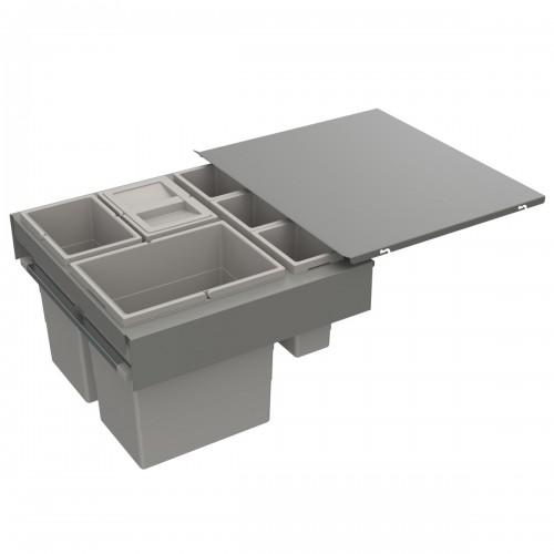 POUBELLE DE CUISINE FRAME POUR TIROIR ARCITECH - 6 COMPARTIMENTS - 1X20L + 2X10L + 3X2,50L HETTICH