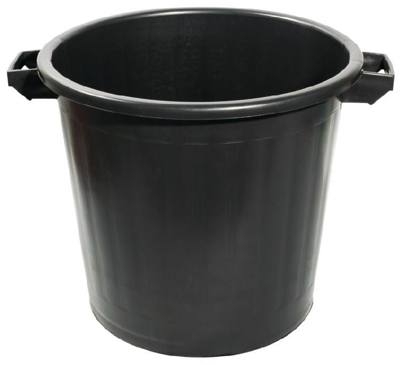 Poubelle plastique 80L - Fabrication française - Hauteur 48 cm, diamètre 55 cm_0