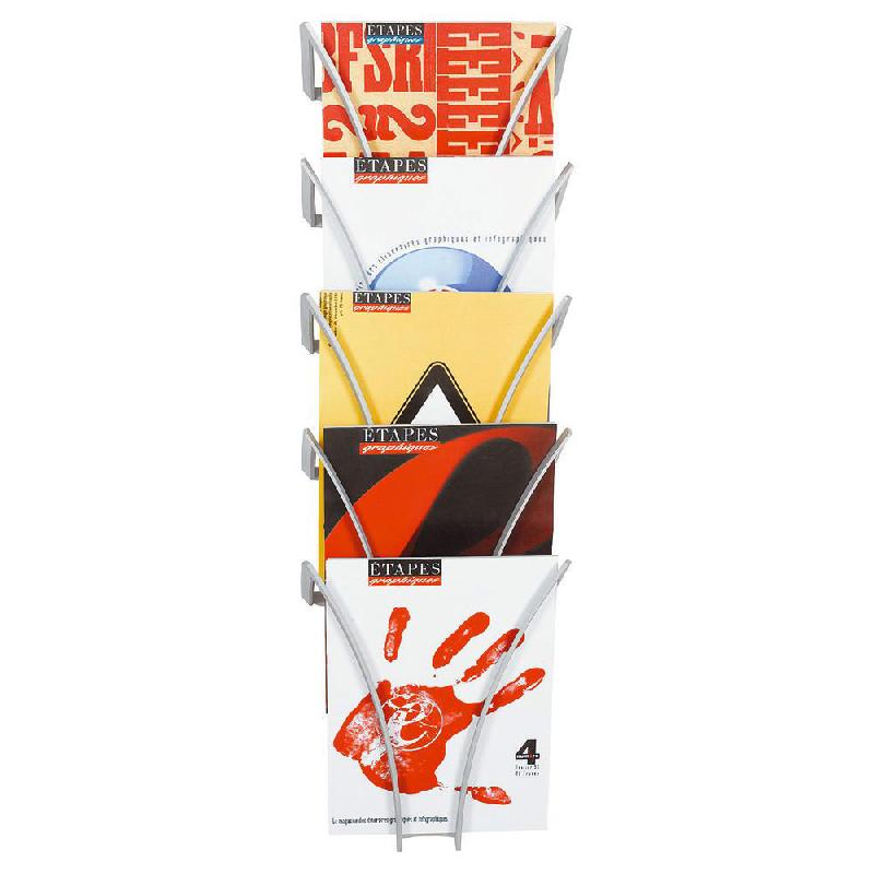 PRESENTOIR FILARIO - MURAL - 5 CASES - ALU