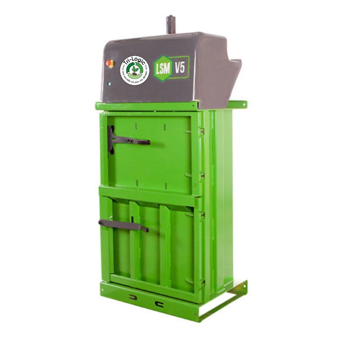 Presse à balles V5 - Compacteur polyvalent pour déchets plastiques, carton, textile et plus - Balles de 50 à 100 kg_0