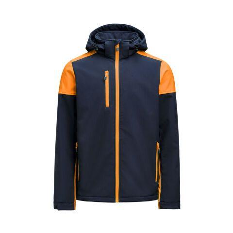 PRINTER PRIME PRIME VESTE SOFTSHELL HOMMES MARINE/ORANGE FLUO - TAILLE XXXL