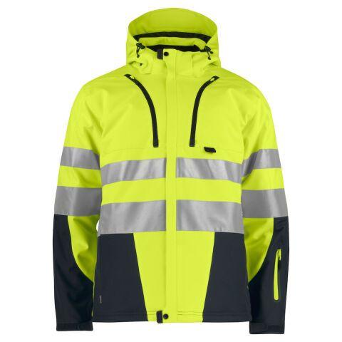 PROJOB 6420 PARKA SOFTSHELL - EN ISO 20471 CLASSE 3/2 JAUNE/NOIR - TAILLE M