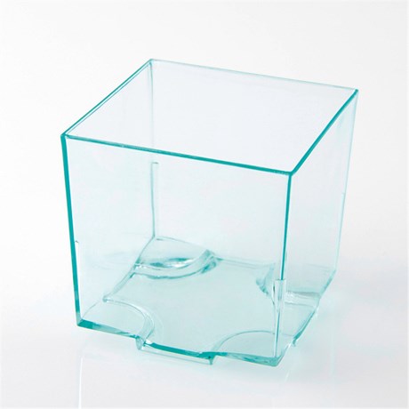 RÉCIPIENT CUBE EMPILABLES POUR TAPAS 4.2X4.2X4.2 CM PS VERT D'EAU (VENDU PAR 200)