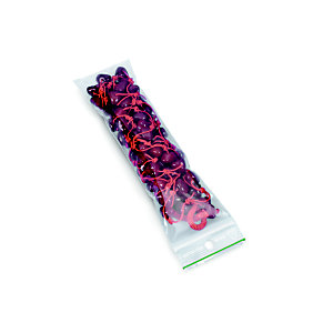 SACHET PLASTIQUE ZIP 50% RECYCLÉ TRANSPARENT 60 MICRONS RAJA 5X18 CM