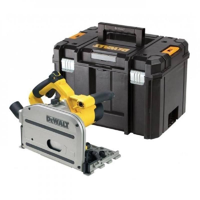 SCIE CIRCULAIRE PLONGEANTE 1300 W DEWALT + RAIL DE GUIDAGE T-STAK - DWS520KT