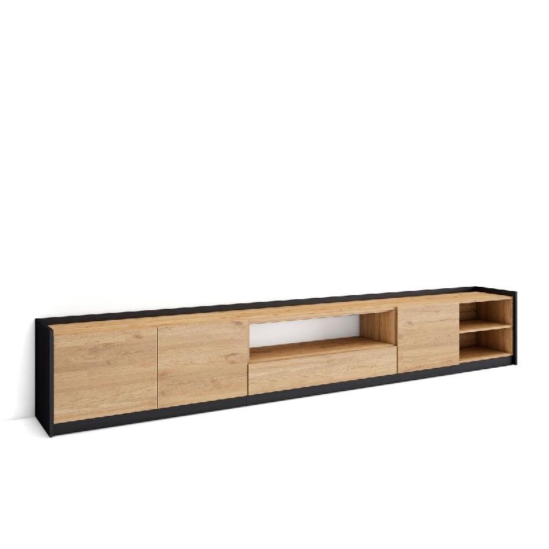 SKRAUT HOME Meuble TV, Banc Télé, 310x50x37 cm, Pour les TV jusqu'à 80