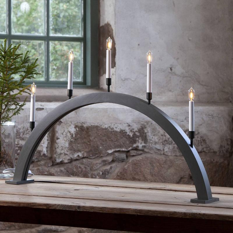 STAR TRADING LAMPE DÉCO FENÊTRE STORM 5 LAMPES 59CM GRIS FONCÉ