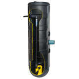 Poste de relevage pour eaux traitées - Cuve polyéthylène HD avec pompe Ama-Drainer N - eva-clean_0