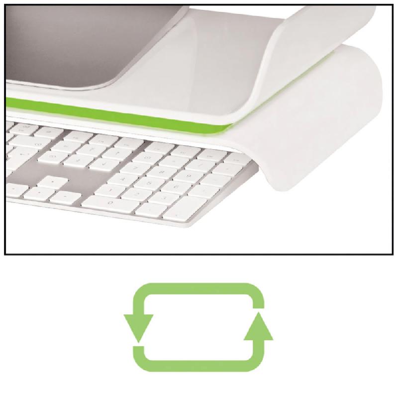 SUPPORT ECRAN REGLABLE LEITZ ERGO WOW - BLANC ET VERT