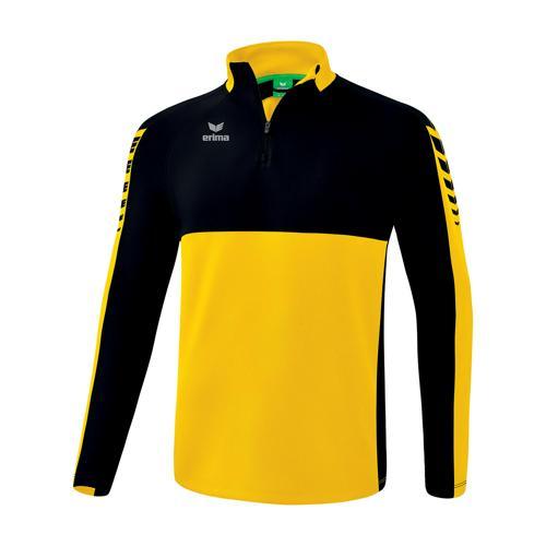 SWEAT ENFANT - ERIMA - SIX WINGS JAUNE/NOIR