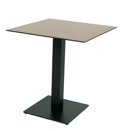 TABLE DE RESTAURANT AUSTRAL MÉTAL BRUSH ET NOIR 68 X 68 CM