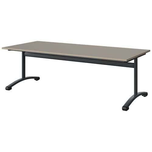 TABLE MALIBU 180X80 T3 DL STRA ABS GRIS U727/GRIS 7016