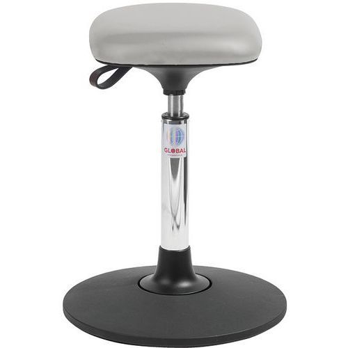 TABOURET SWAY TETRA - IMITATION CUIR - MEDIUM - GRIS - GLOBAL PROFESSIONAL SEATING