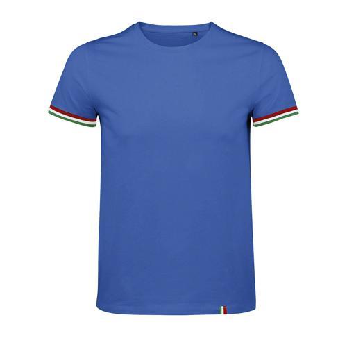 TEE-SHIRT PERSONNALISABLE HOMME EN COTON ROYAL/VERT PRAI