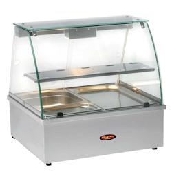 Materiel chr pro Vitrine Chauffante Bain-Marie à Poser 2 x GN 1/1 - Série BMV - 0685071005743_0