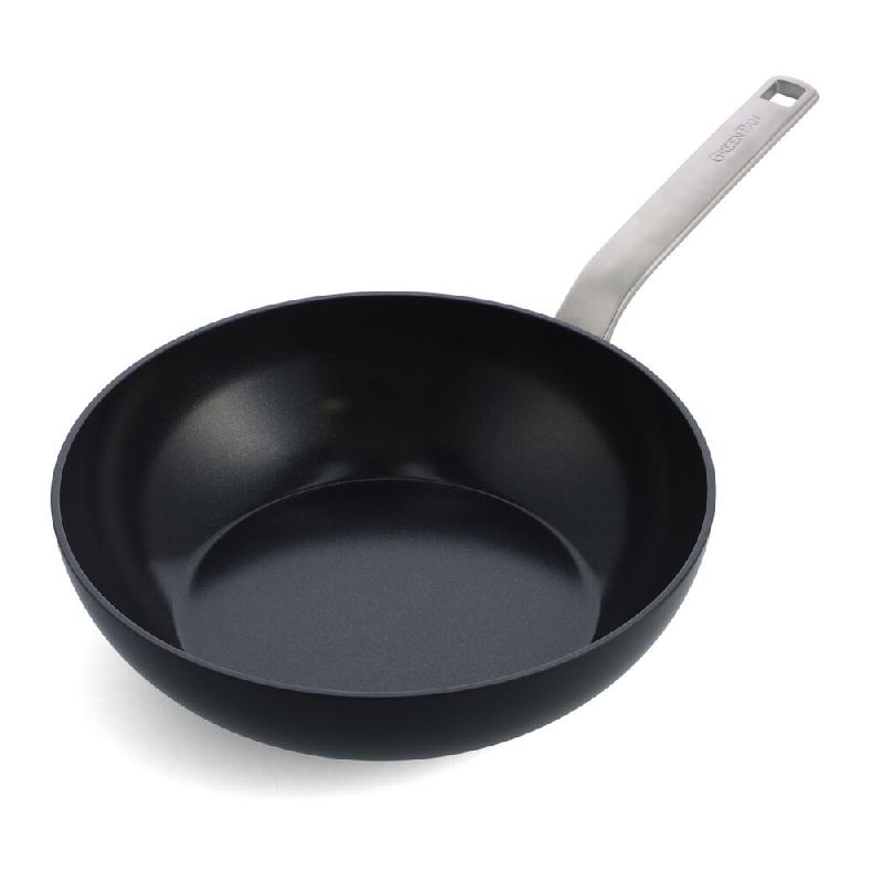 Wok Evolution 28 cm -  260 cl Noir Rond Aluminium Greenpan 28.8x49.3 cm - noir 4894871013834_0