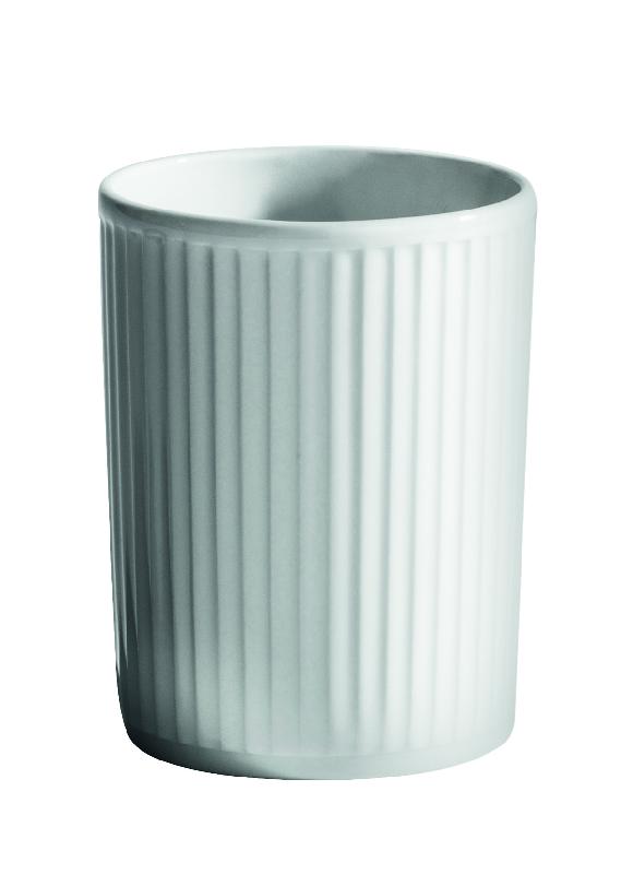 GOBELET ROND BLANC PORCELAINE 20 CL Ø 7 CM PLISSE PILLIVUYT