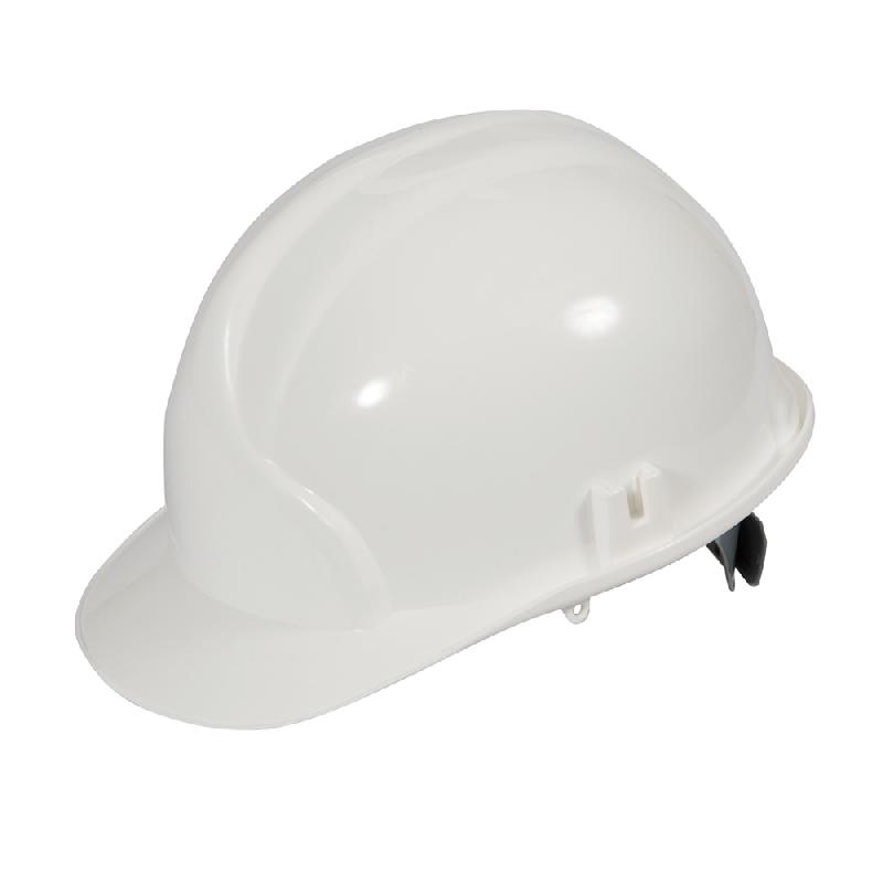 Casque de sécurité blanc Silverline 868532 - léger avec harnais ajustable - conforme EN397_0