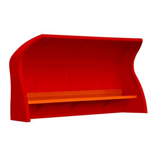 ABRI DE TOUCHE MONOBLOC ROUGE - ASSISE BANC