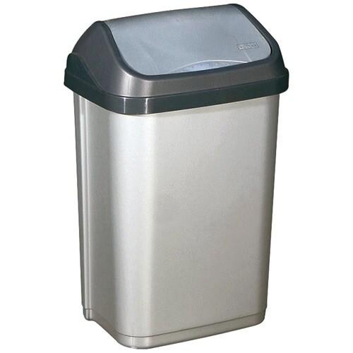 ALUMINIUM ET PLASTIQ Poubelle couvercle basculant 25 L - 035-1092281_0
