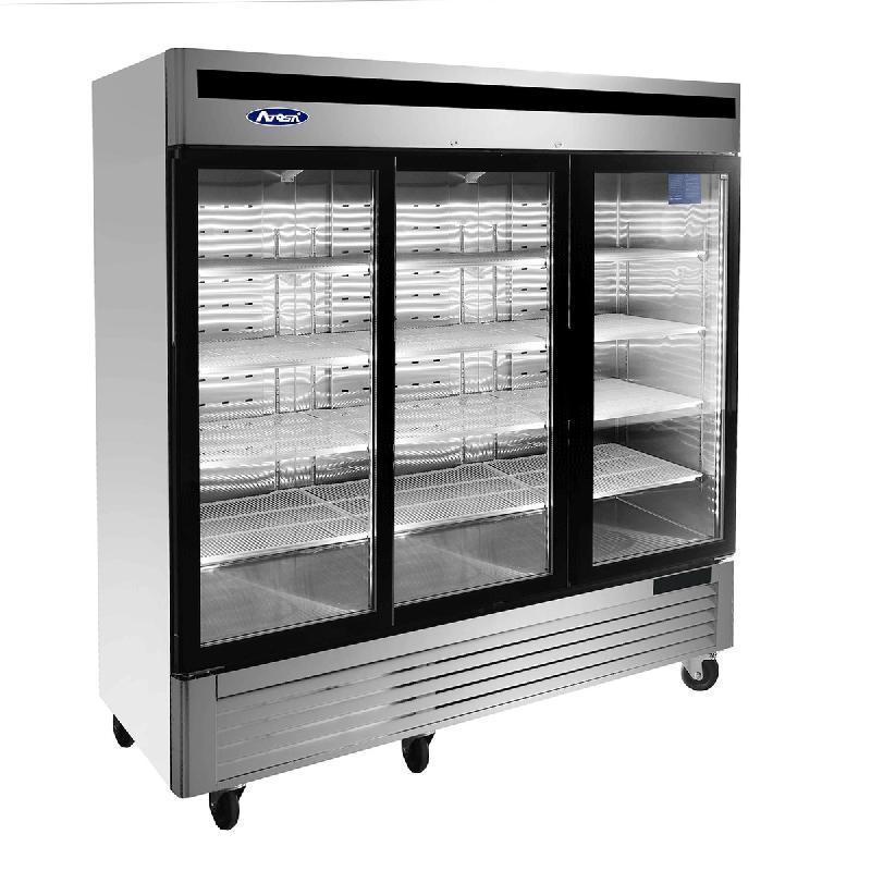Armoire réfrigérée vitrée positive inox 2050L 3portes Atosa_0