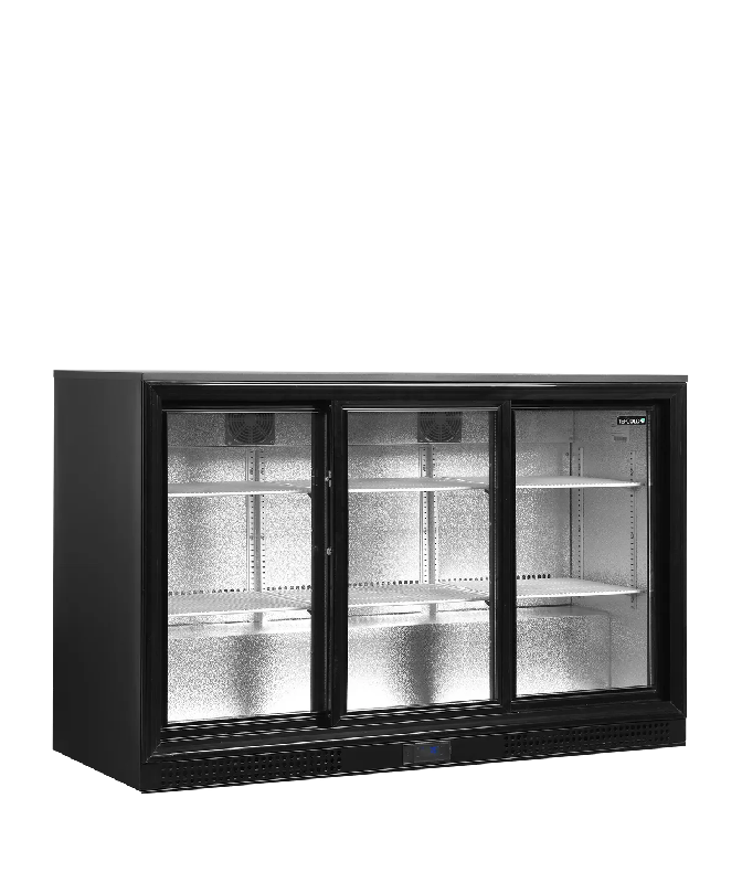 Arrière bar réfrigéré 3 portes DB301S-3 noir TEFCOLD_0