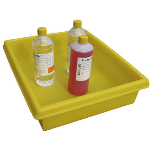 Bac de rétention pour bidons et petits contenants - polyéthylène - ref. BACLAB20L - capacité 20L_0