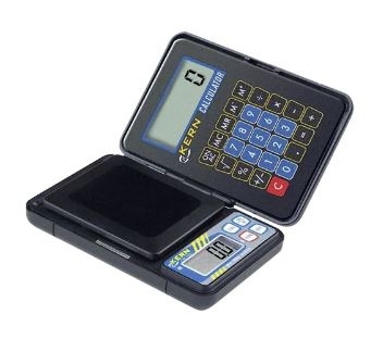 Balance de poche avec calculatrice intégrée - CM - Format compact avec couvercle rabattable_0