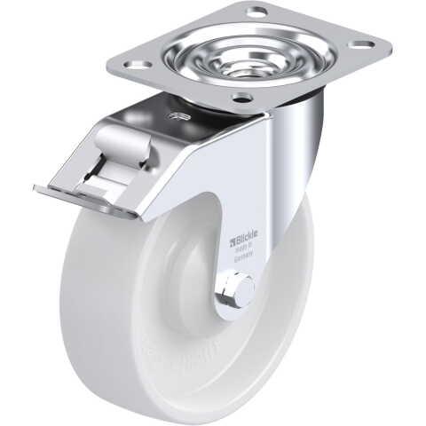 BLICKLE - ROULETTE PIVOTANTE À FREIN Ø 125MM BANDAGE POLYAMIDE PA 6.6 150KG - LE-PO 125KA-FI