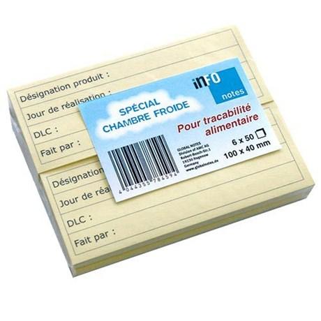 BLOC NOTE TRAÇABILITÉ JAUNE 100 X 40 MM (VENDU PAR 6)
