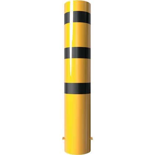 BORNE ACIER Ø 273 X 5 MM À BÉTONNER JAUNE / NOIR L 1500 MM - SCHAKE
