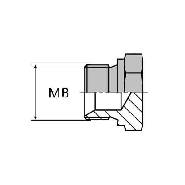Bouchon mâle BSP pour bague BS tête hexagonale - 5/8' , 22.91_0