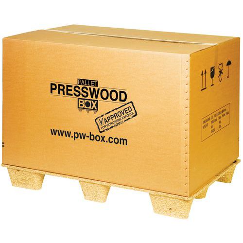 CAISSE-PALETTE DOUBLE CANNELURE 780X1180X1070 MM - PRESSWOOD