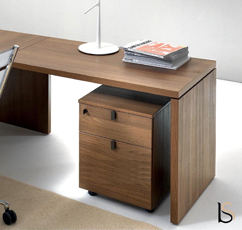 Caisson mobile pour bureau Lithos - Dellarovere - Orme, 2 tiroirs, Non_0