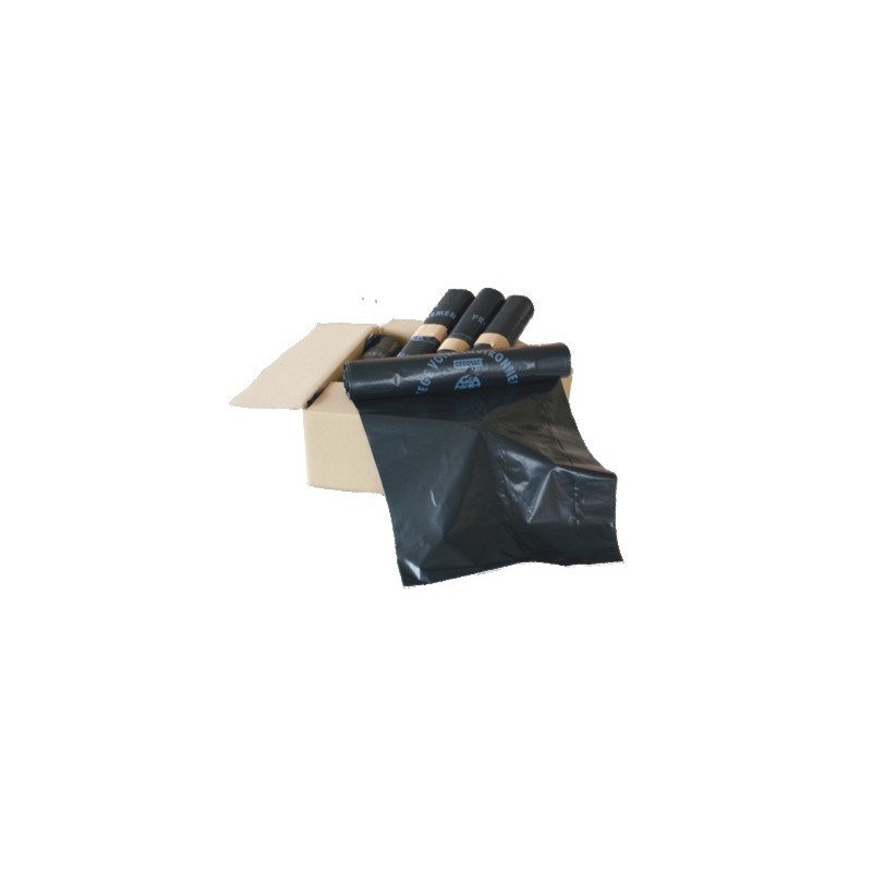 CARTON DE 100 SACS POUBELLES NOIRS 160L - TOUSSAC - 0114